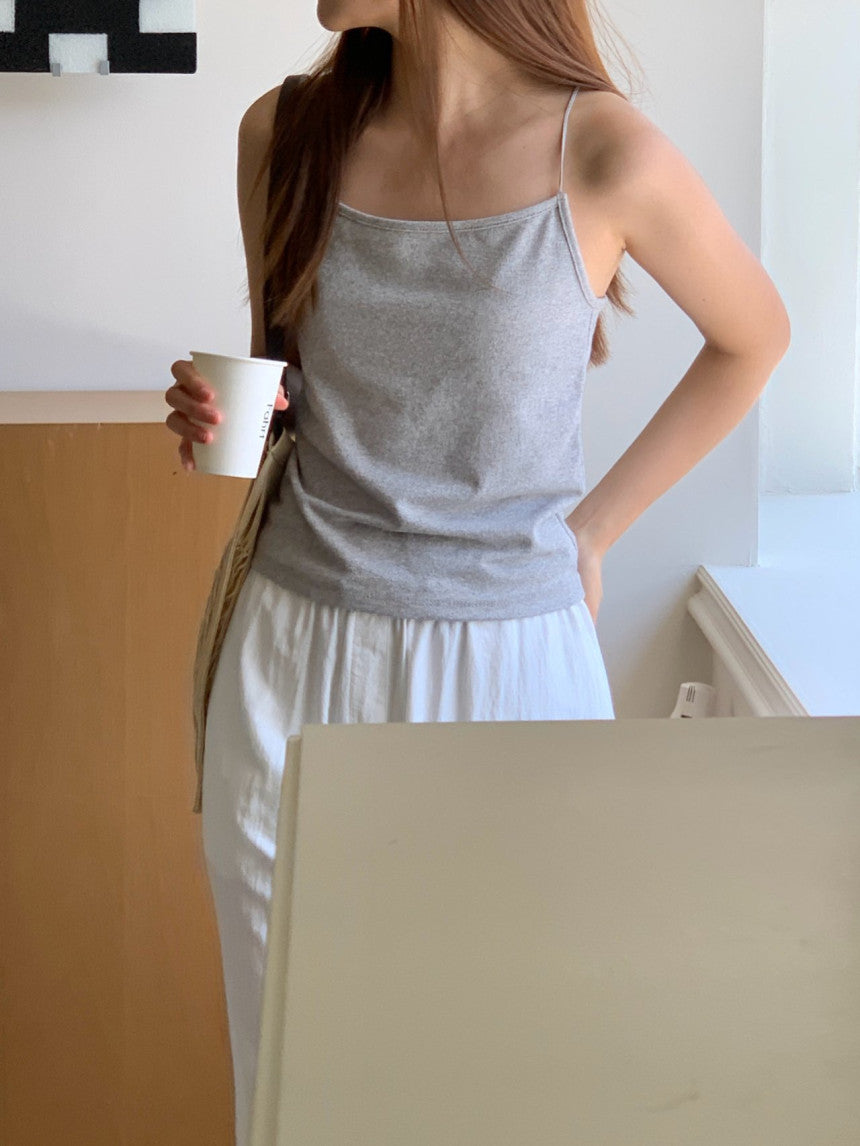 Boucle string sleeveless-4col
