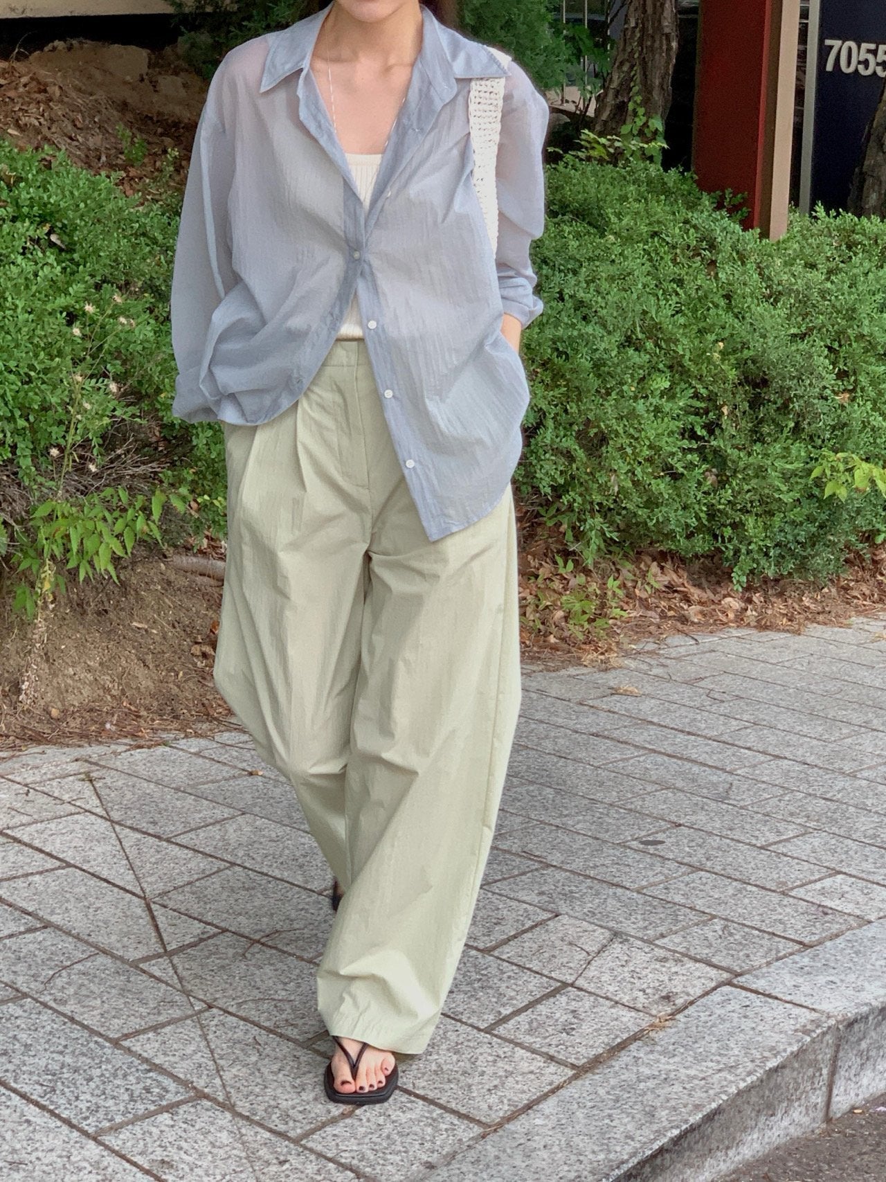 Sheer shirt-5col