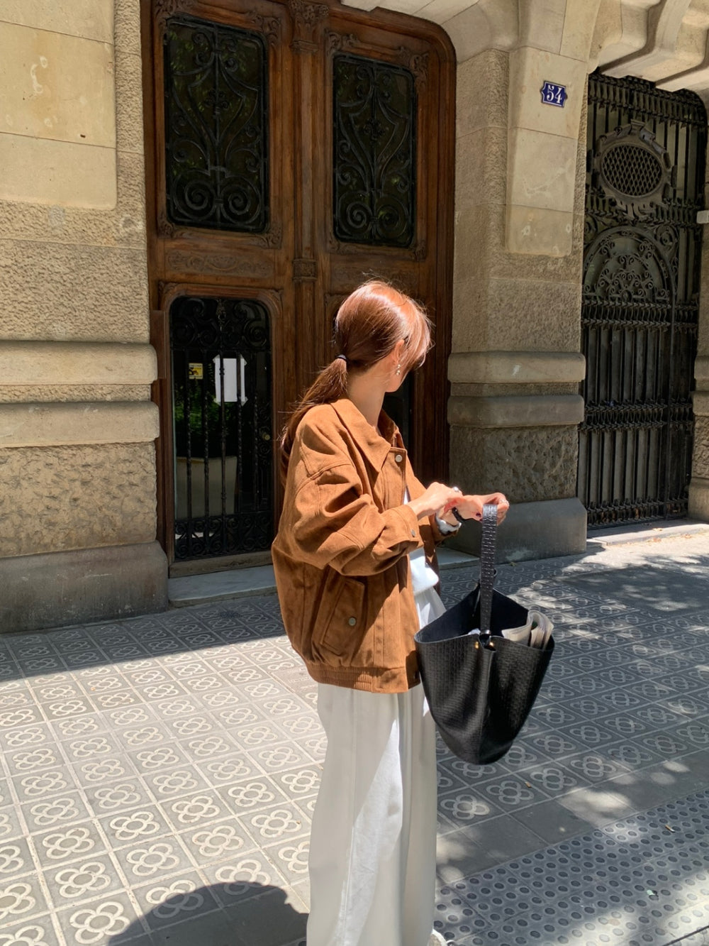 Alpha leather&suede jacket-2type