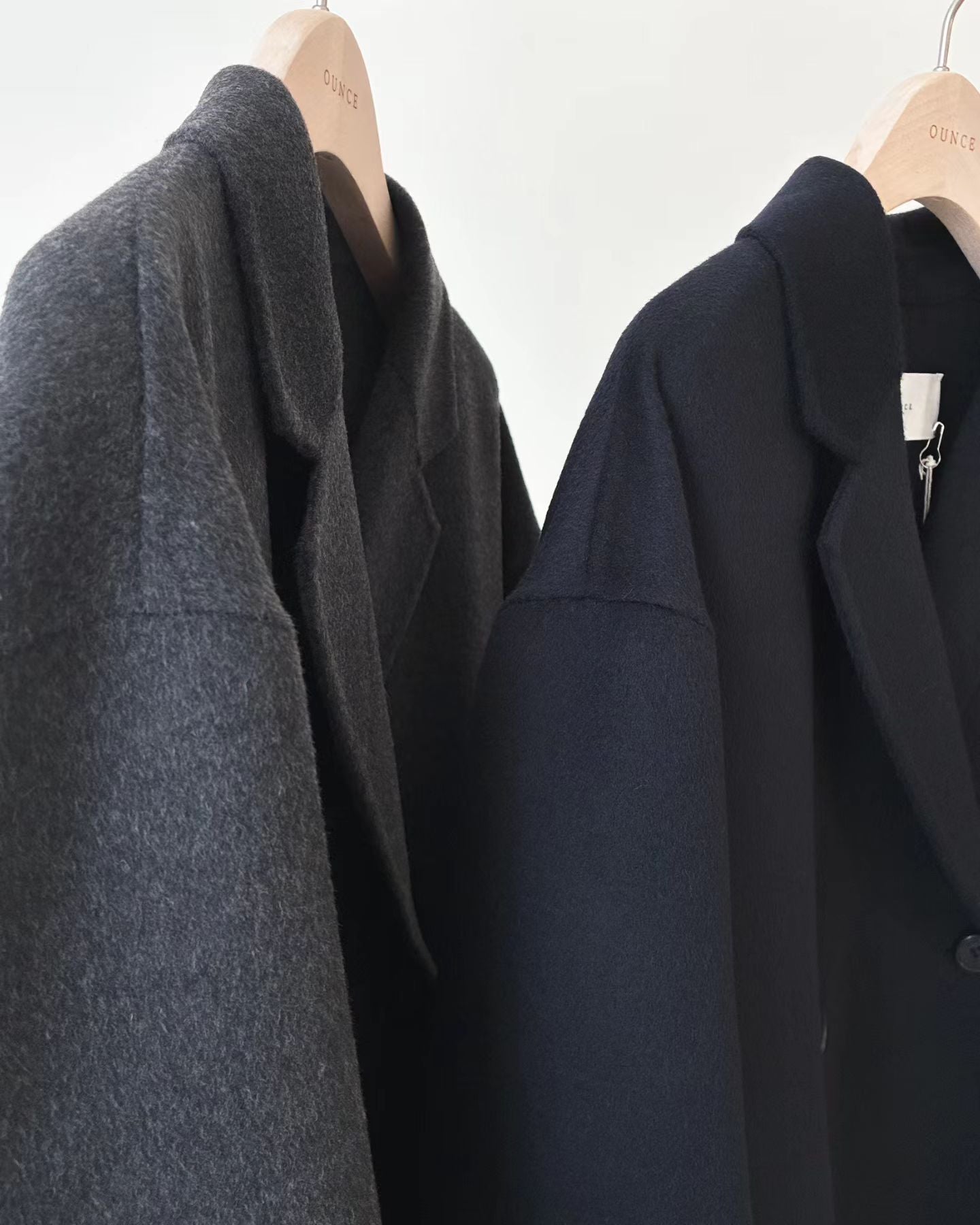 Ounce cashmere double over coat-2col