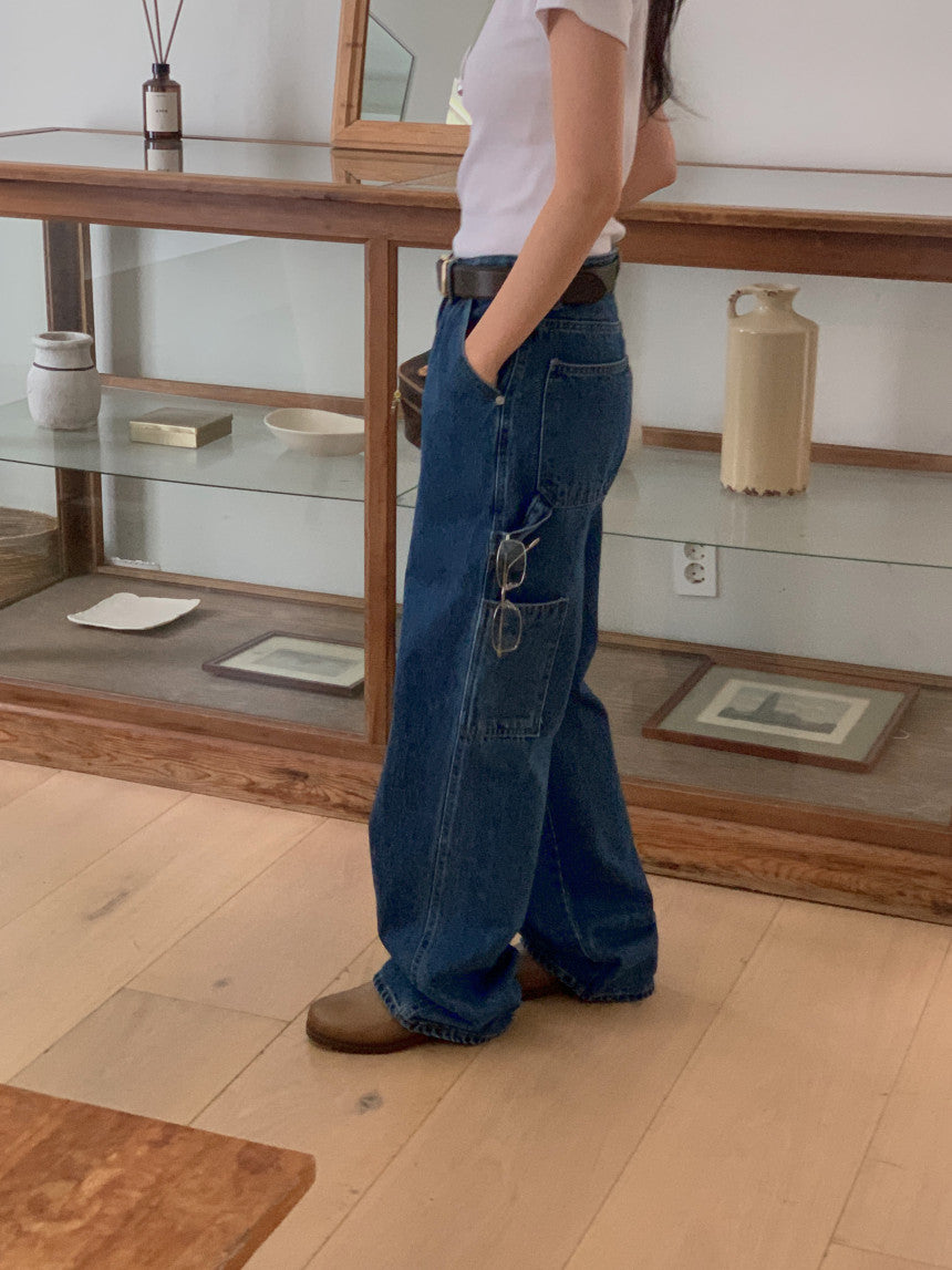 113 Carpenter denim ショート丈あり