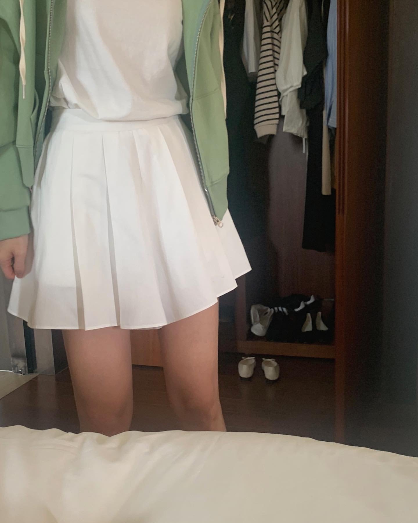 ivory-s即納 Liter ari pleats skirt pants