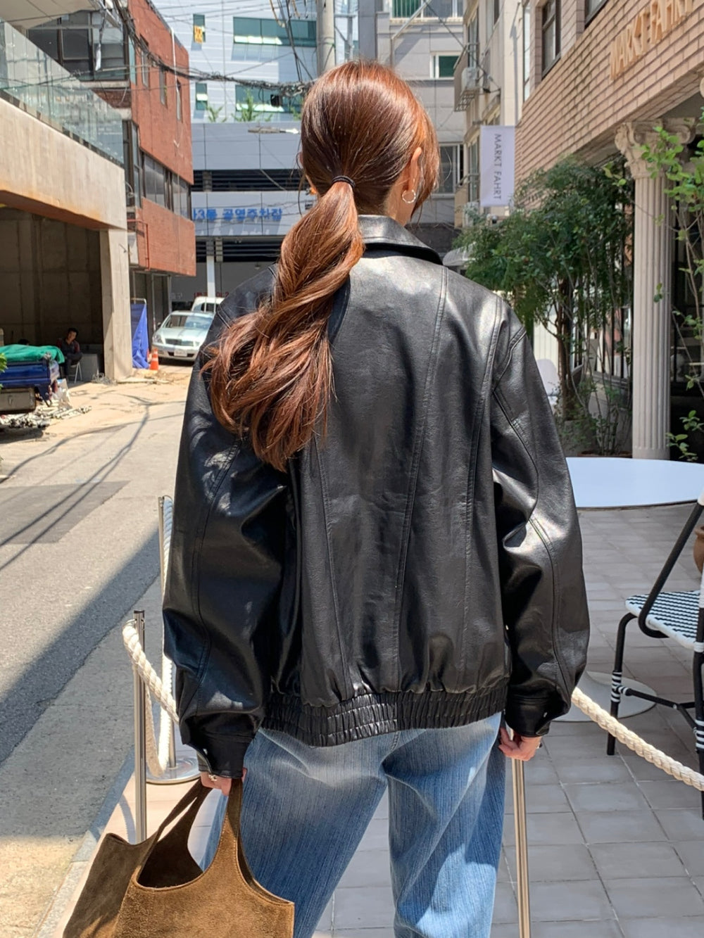 Mud leather jacket-2col