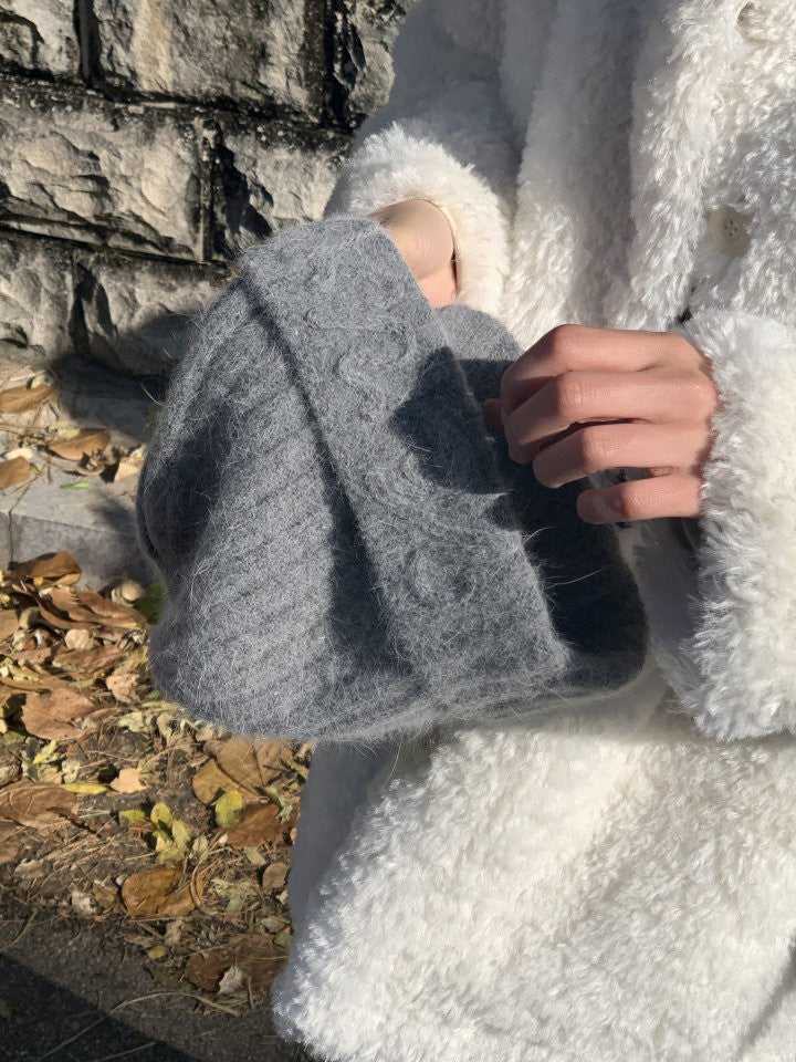 Nordic angora beanie-2col