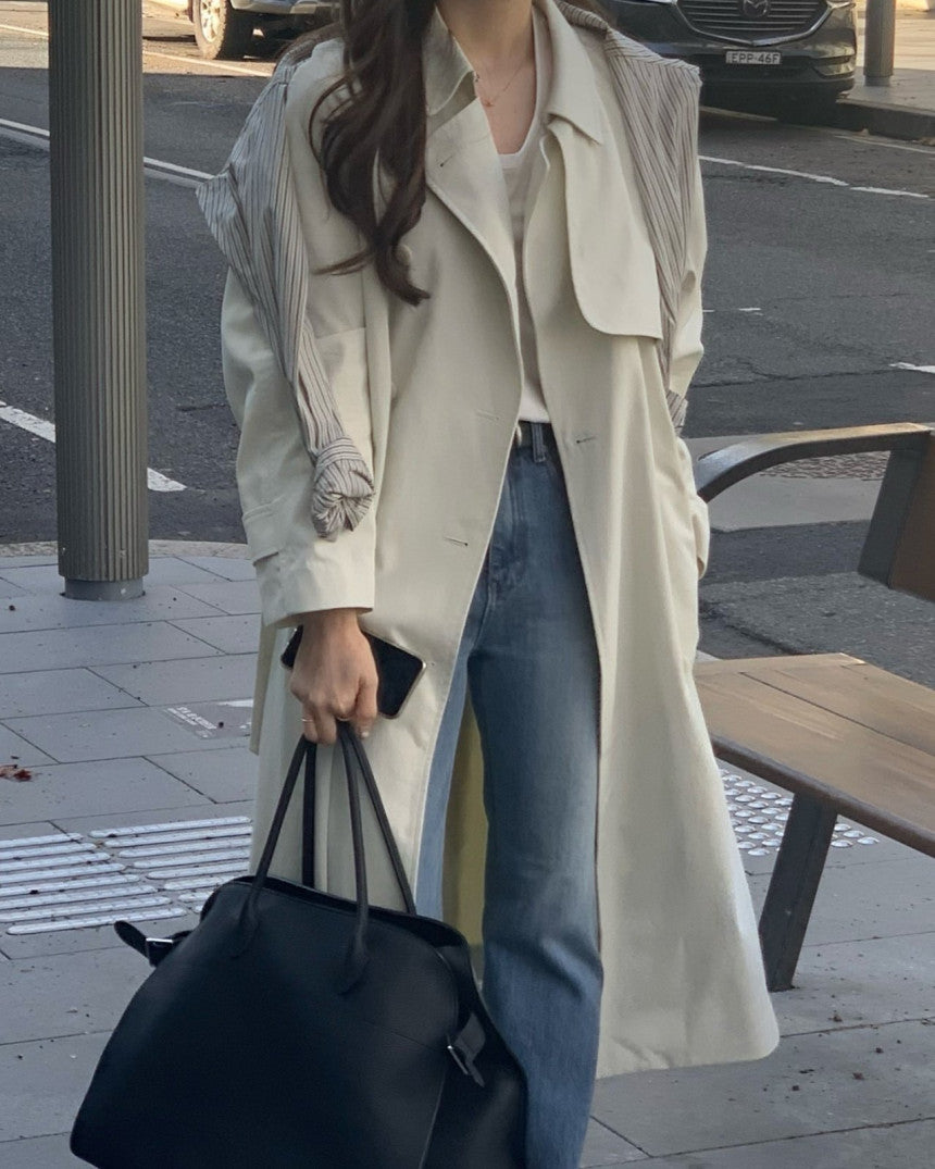 Hyde long trench coat-2col