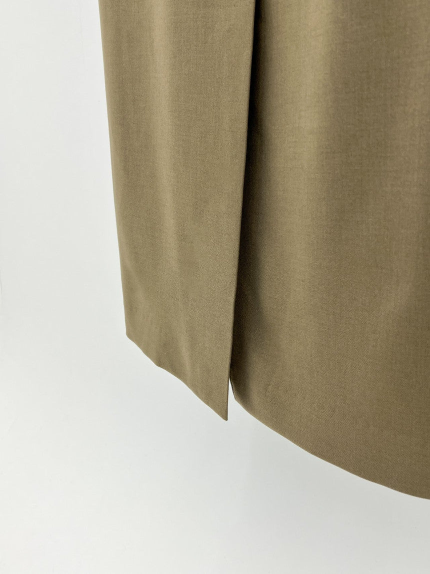 Rouen wool strap h-line skirt-3col
