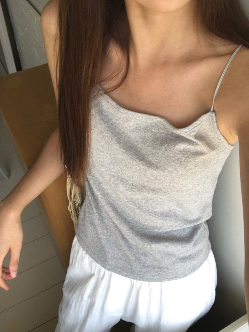 Boucle string sleeveless-4col