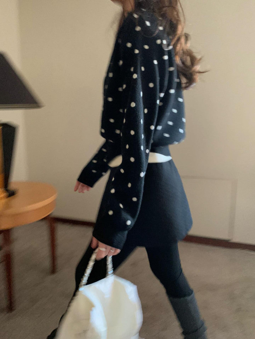 dot cash cardigan-2col