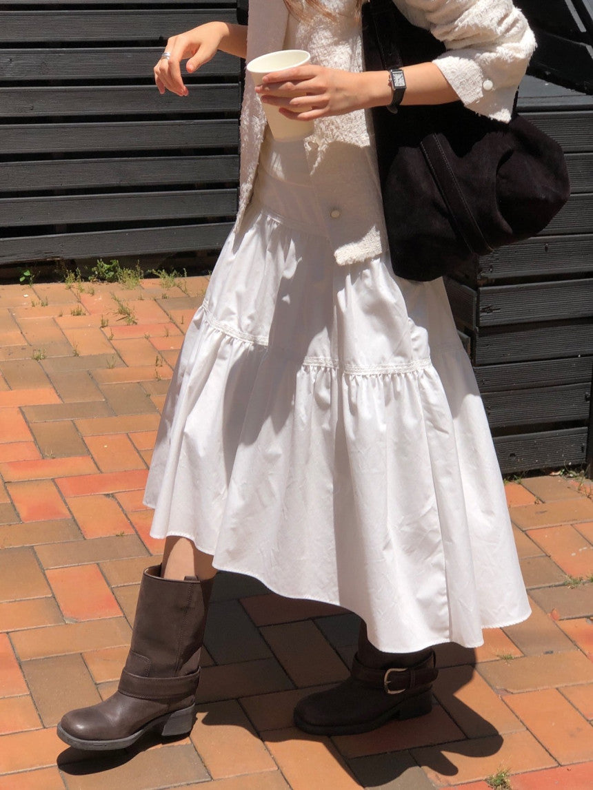 Garden lace full skirt-2col