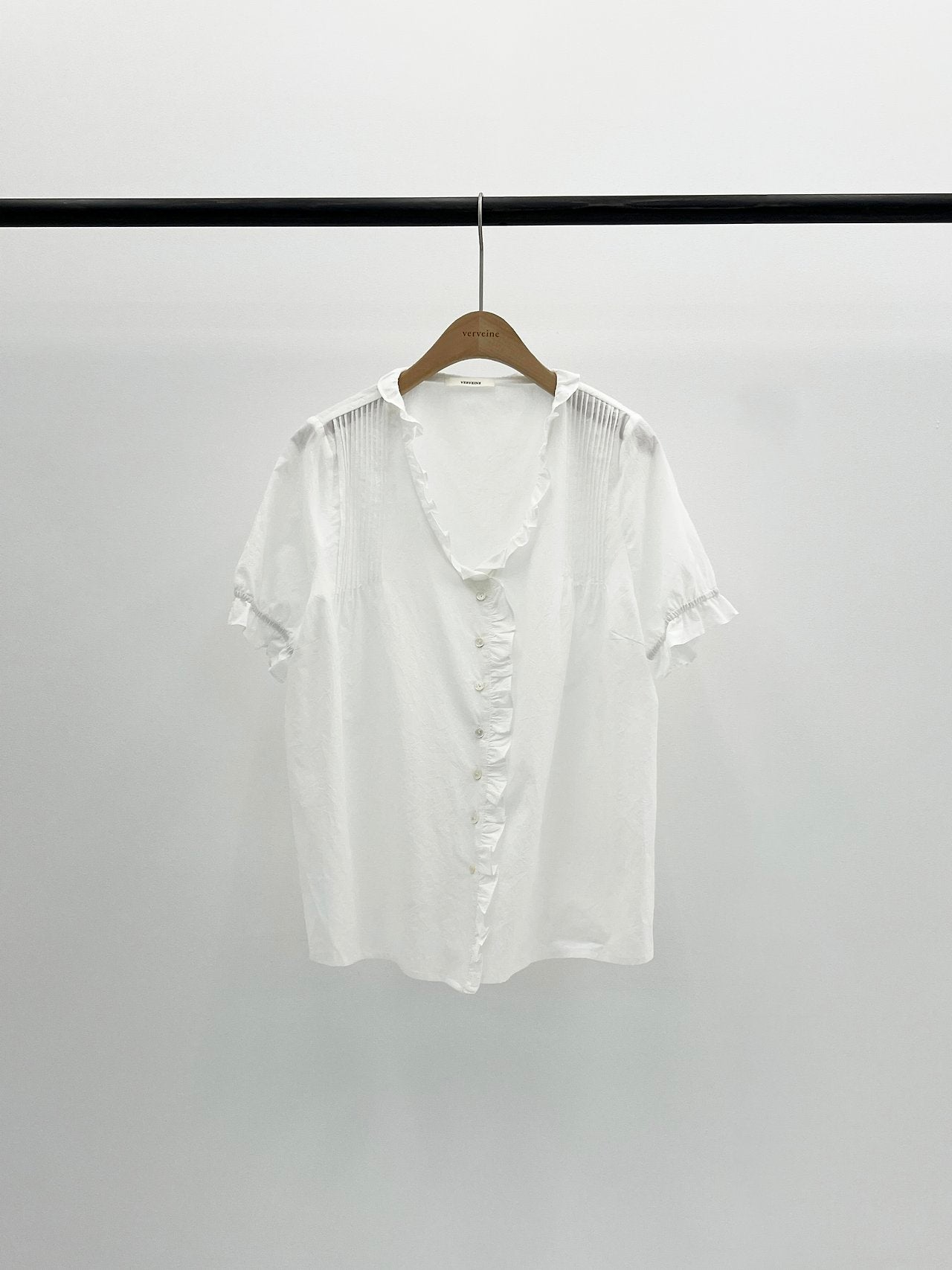 Mela frill pintuck blouse