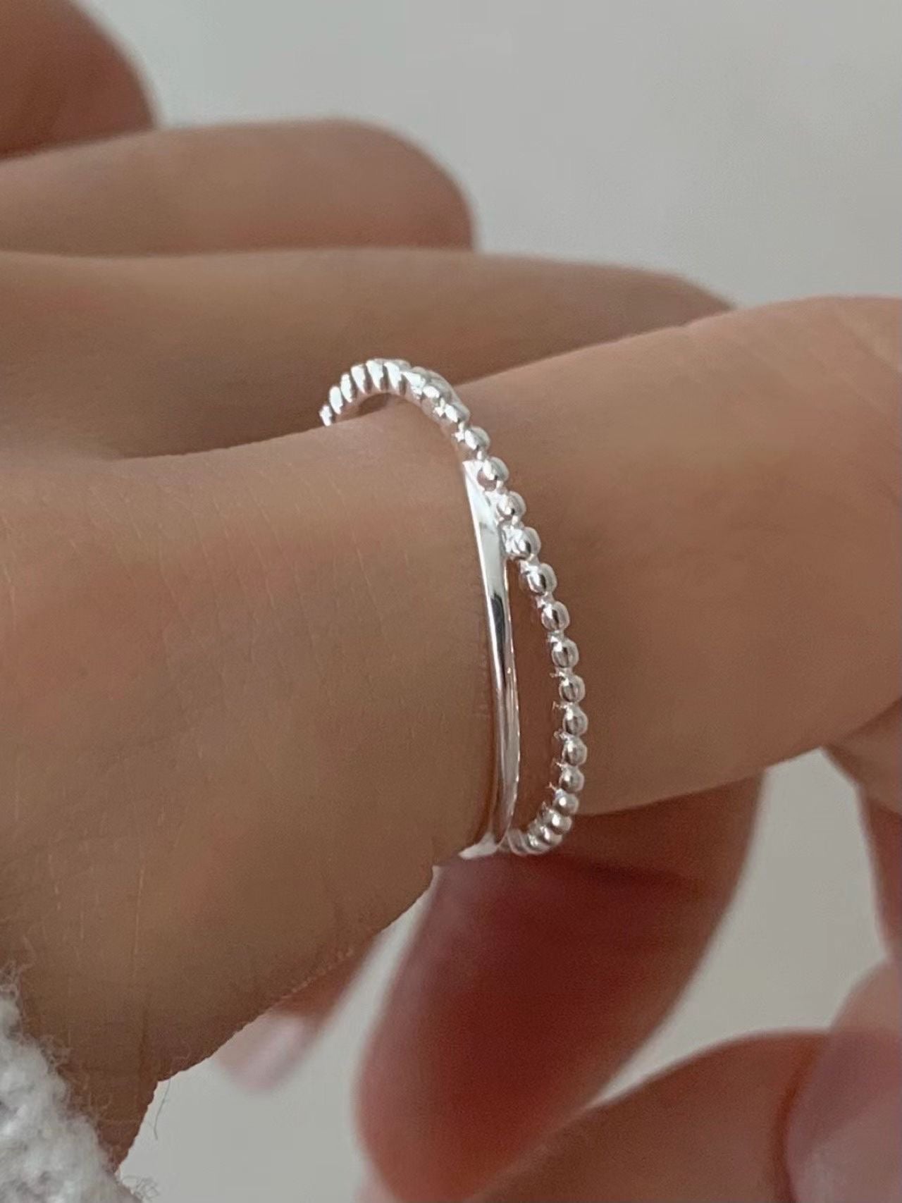 Duo Two Line Opening Ring
