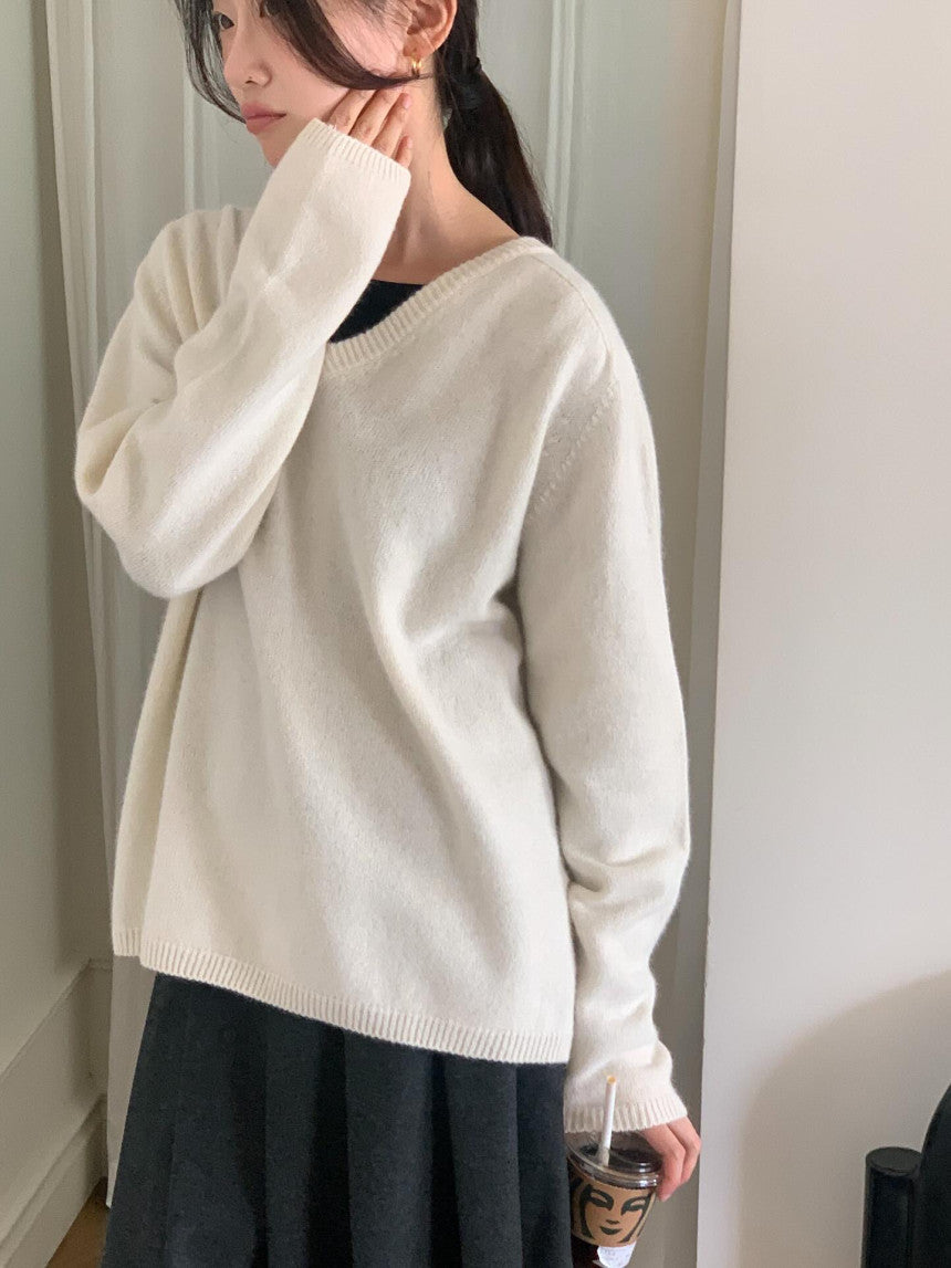 Cashmere airy knit-5col