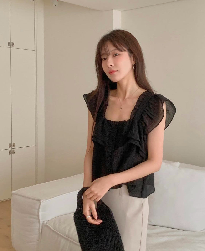 Nature 2way blouse-4col