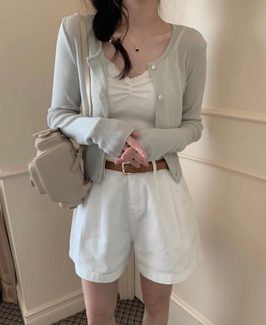 Mamonde linen cardigan-4col