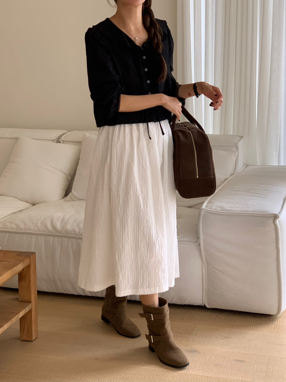 ruffle blouse-2col