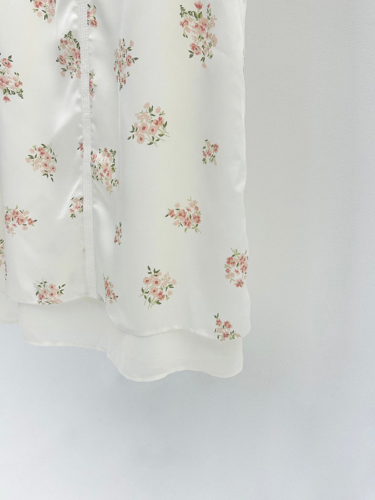 Rosy flower midi layered onepiece