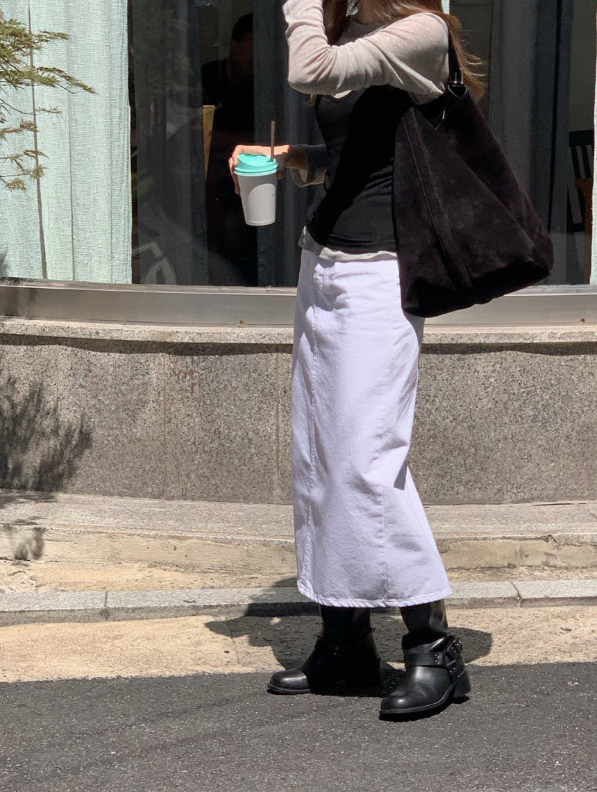 Bully cone dying denim skirt