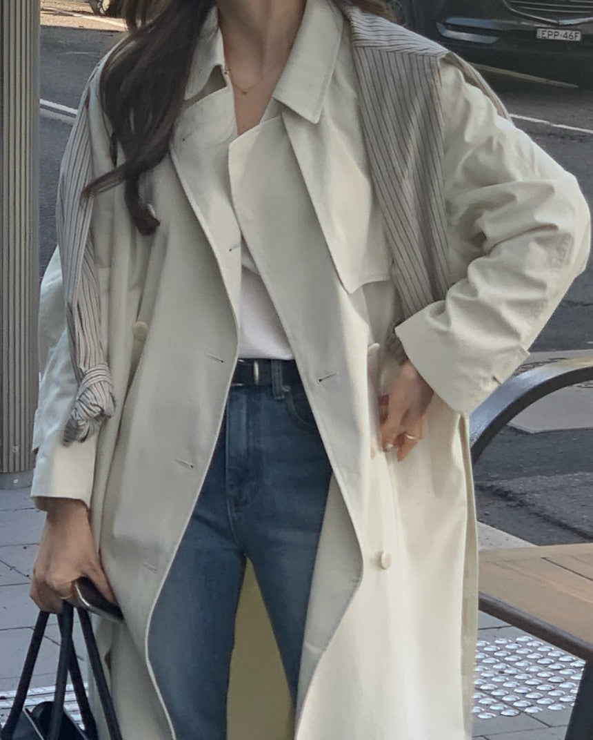 Hyde long trench coat-2col