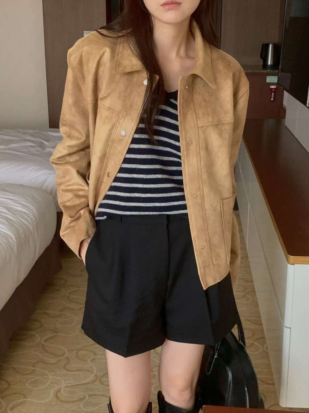 Hau suede jacket-2col