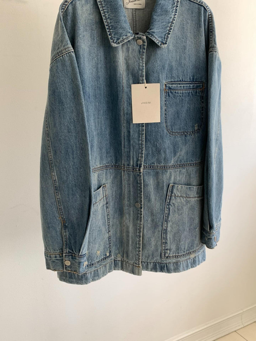 Bound denim jacket