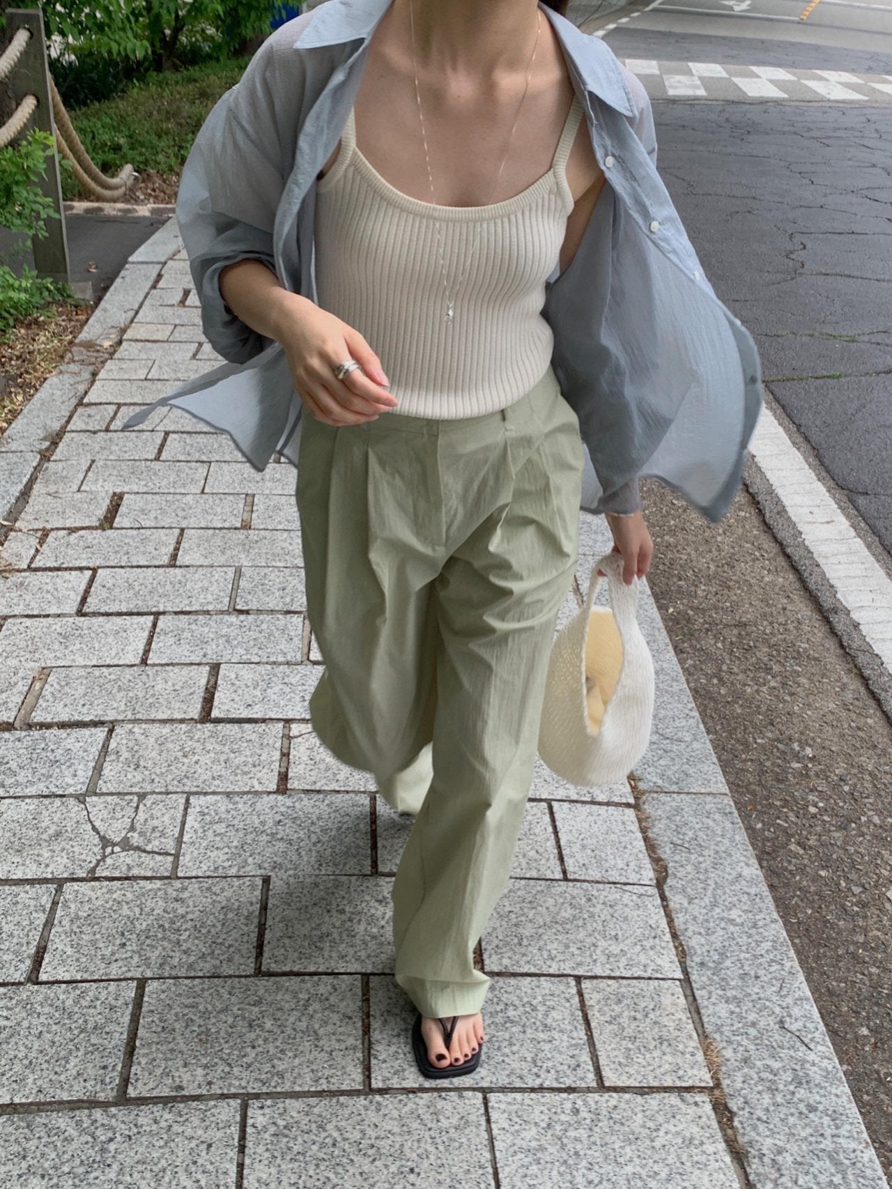 Sheer shirt-5col