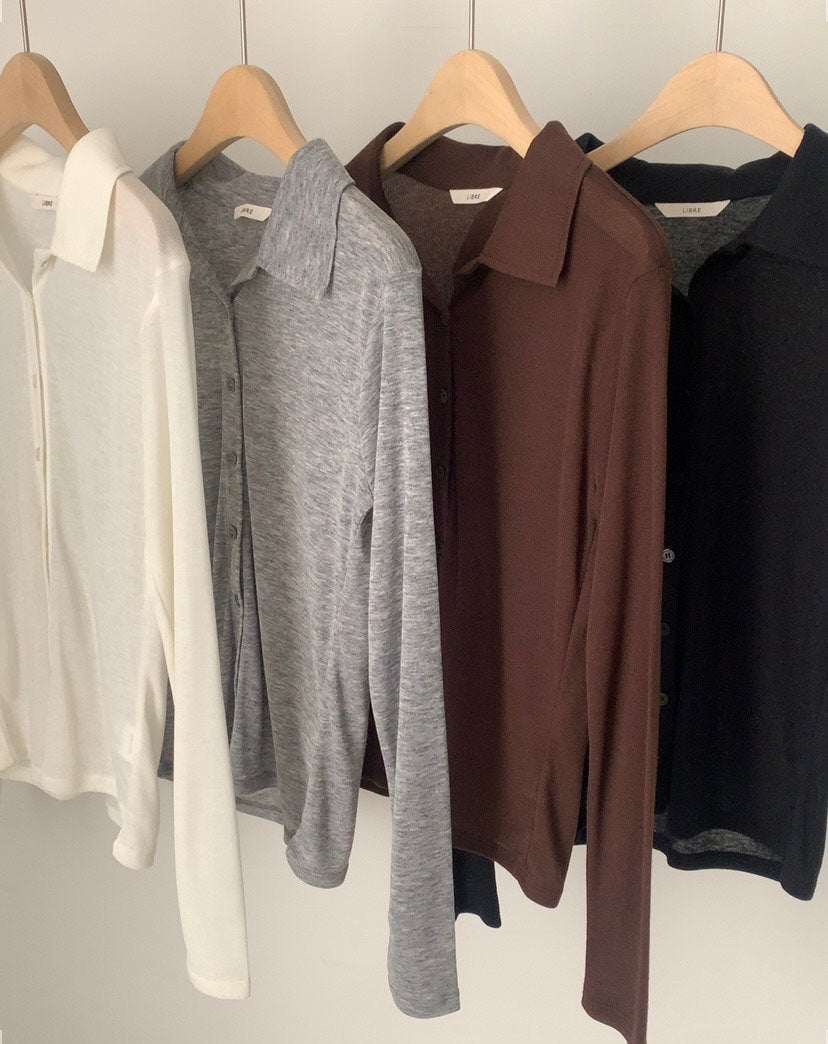 Collar cardigan-4col