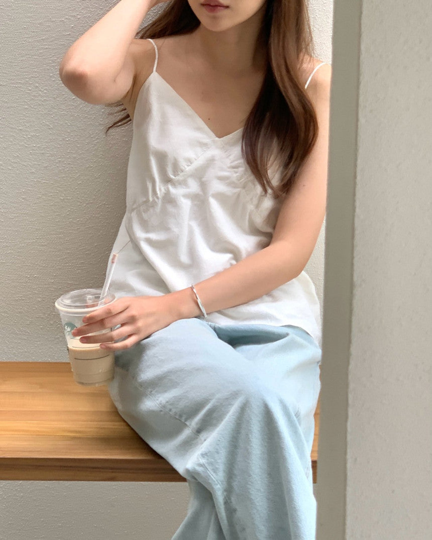 Amuse layered bustier blouse-2col