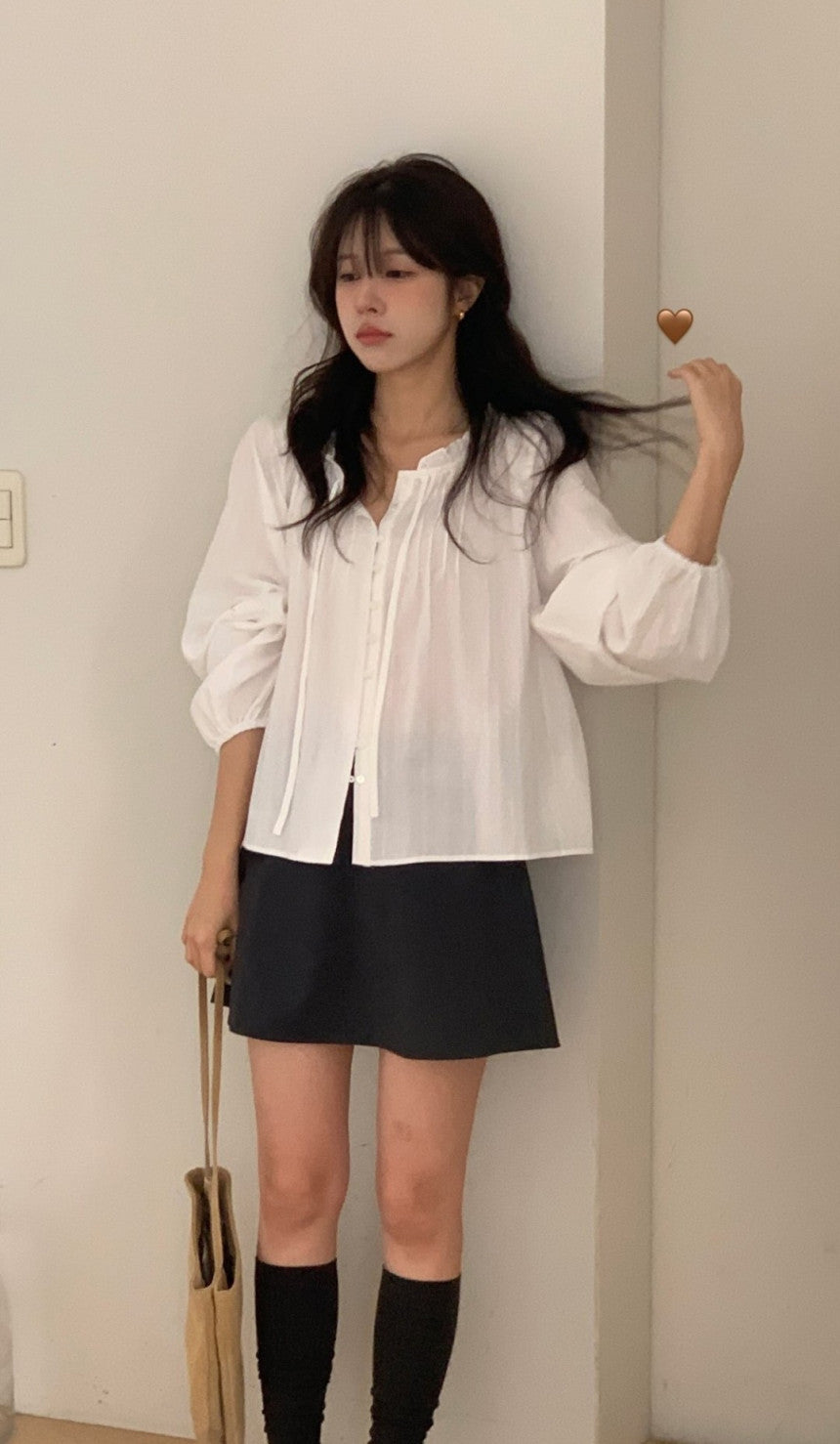New sandy wool skirt-2col