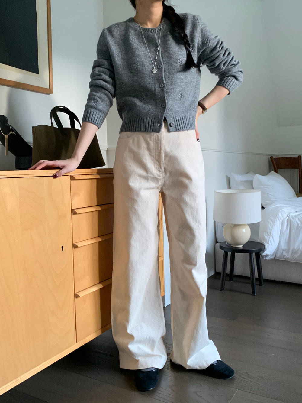 Bubble flower cardigan-2col