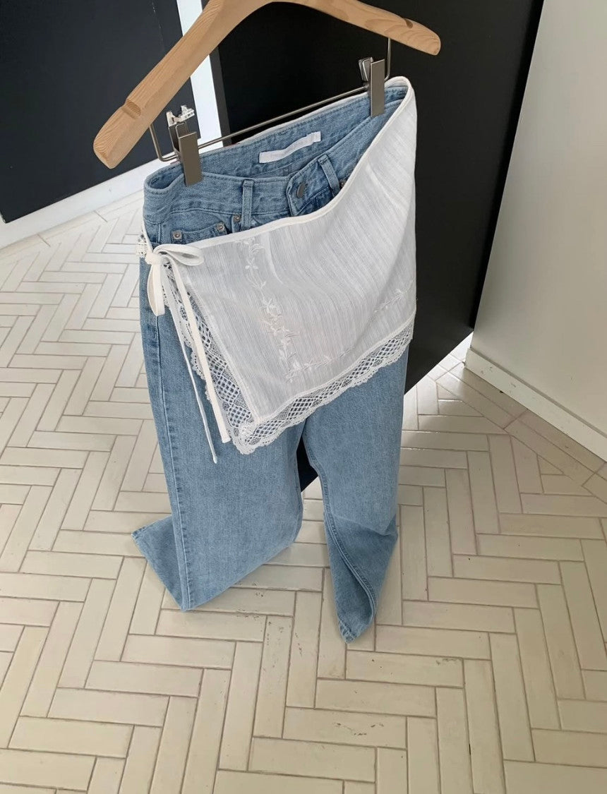s 即納 Yarn wide denim