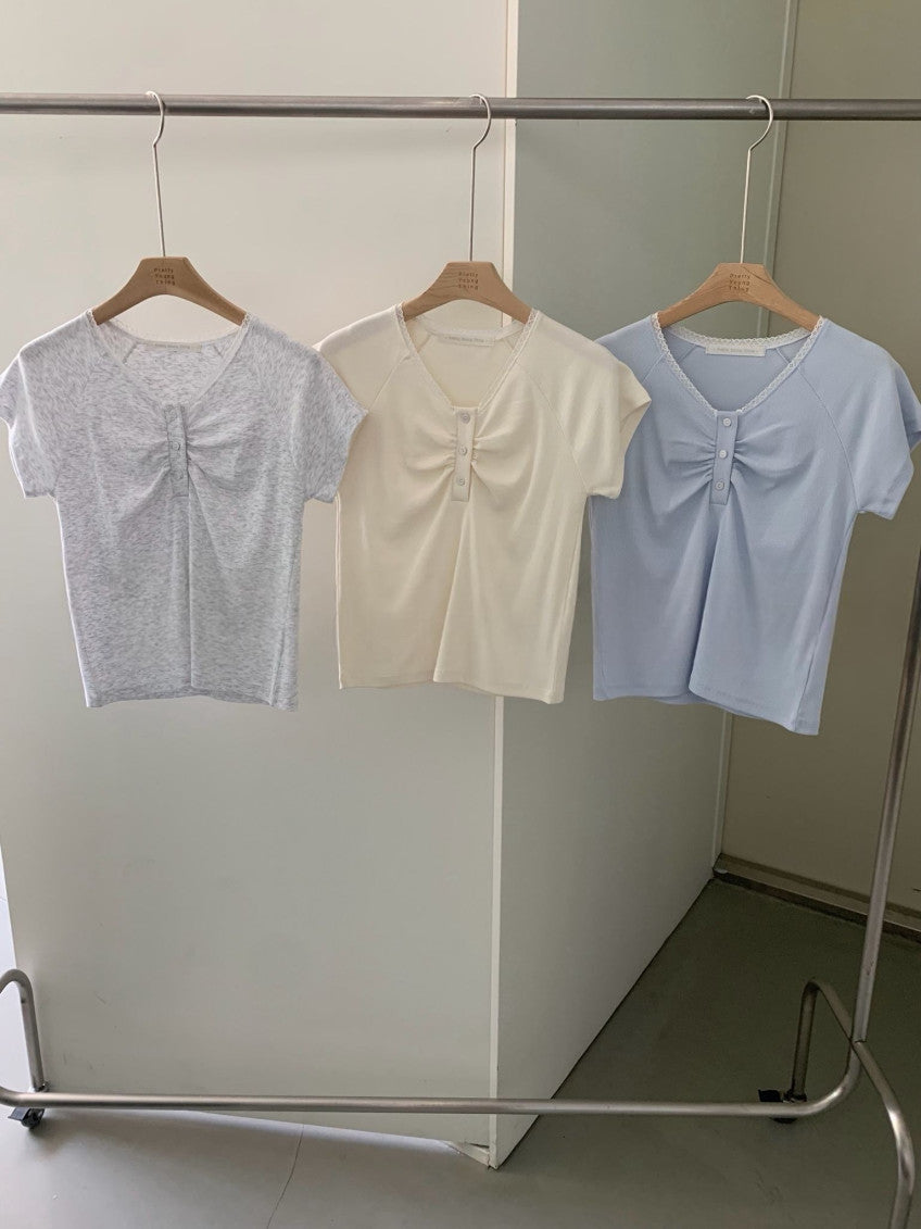 Dorothy shirring T-3col