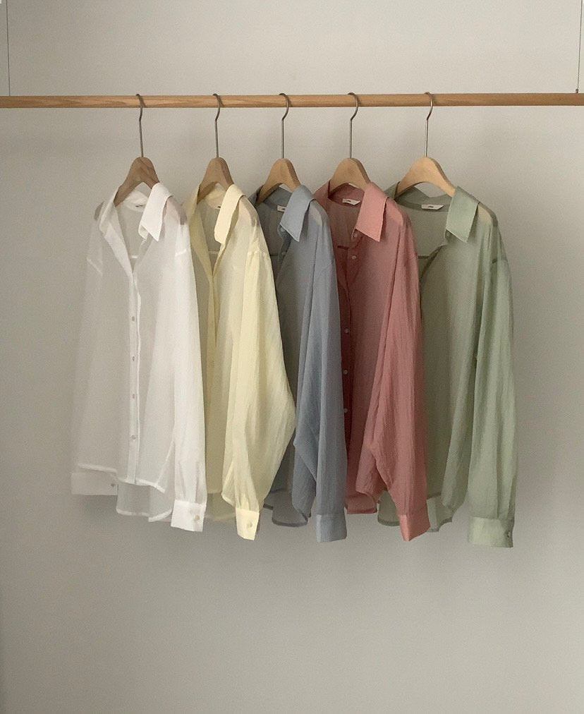 Sheer shirt-5col