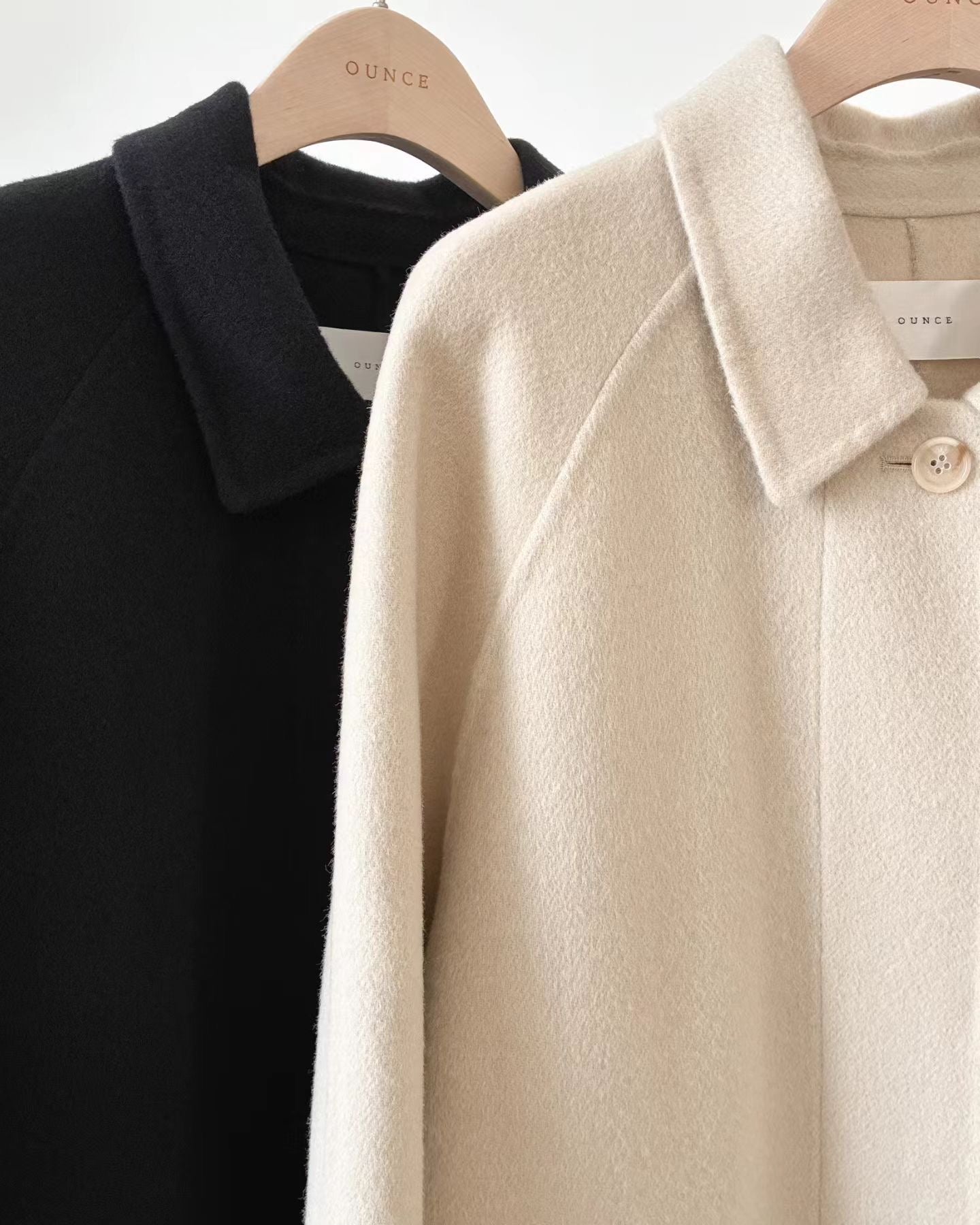 Ounce from cashmere handmade coat-2col