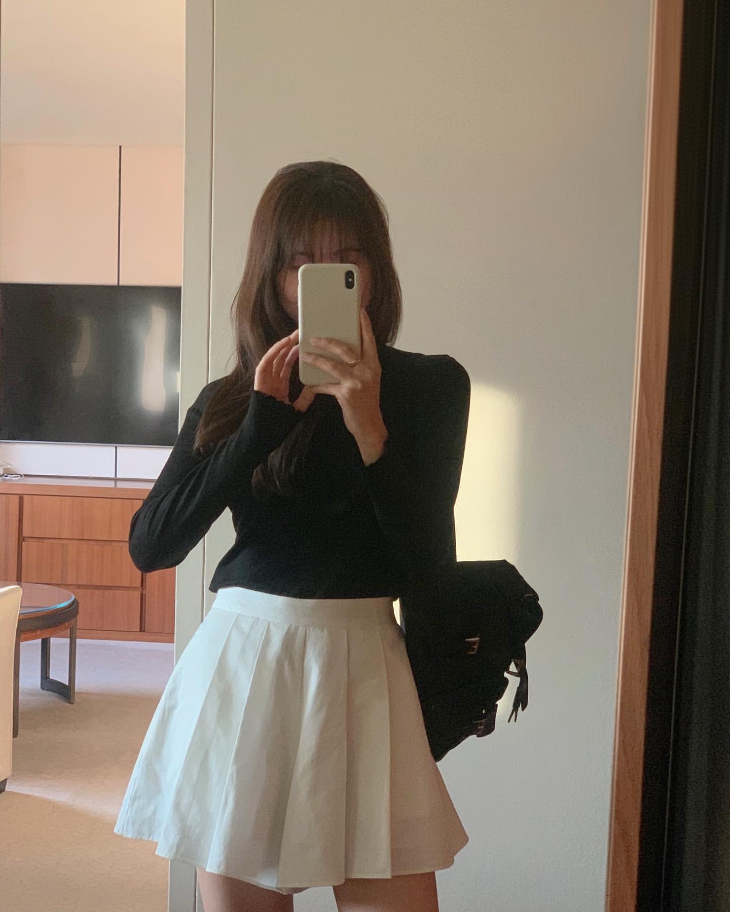ivory-s即納 Liter ari pleats skirt pants