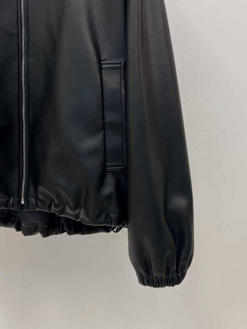 Hyde vegan leather hood blouson