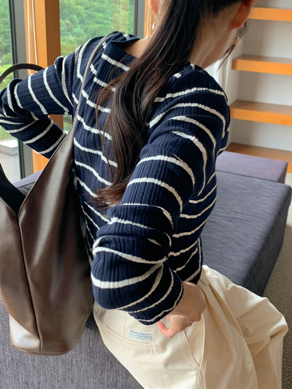 Sale navy即納 mimosa cardigan