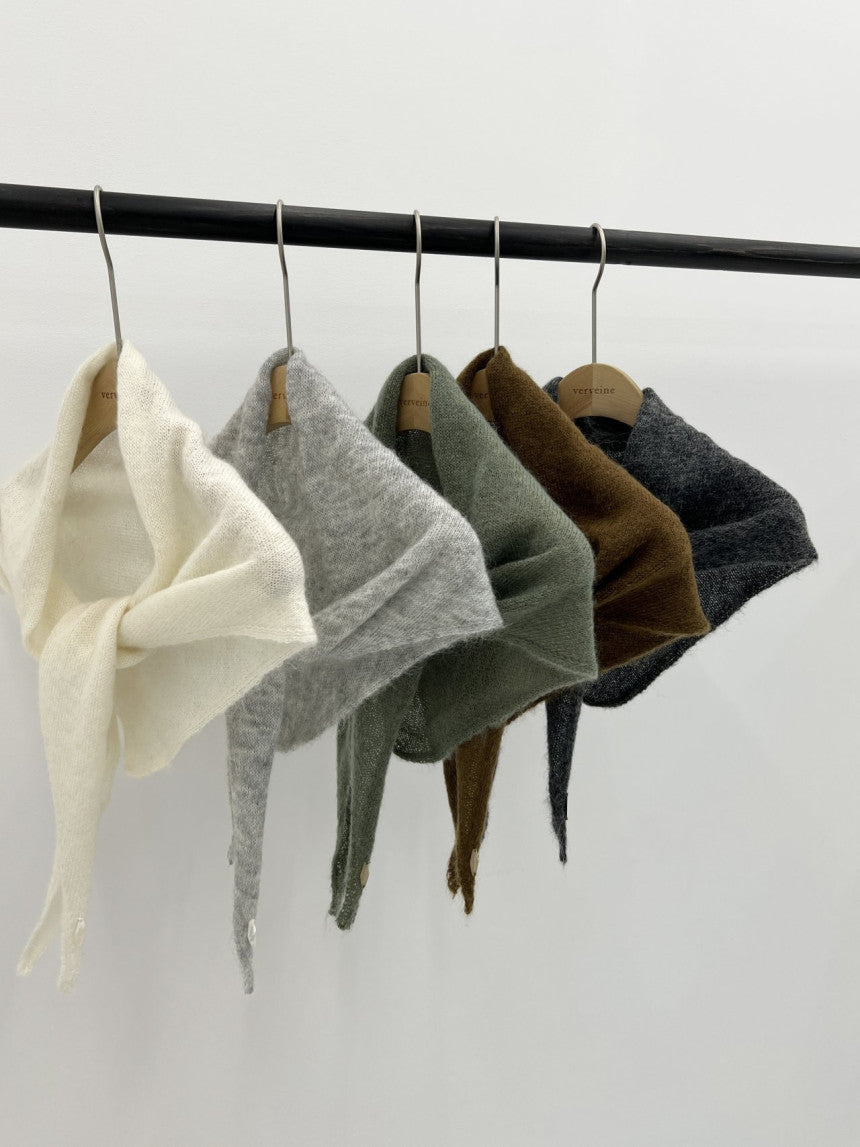 Kid mohair knit scarf-5col