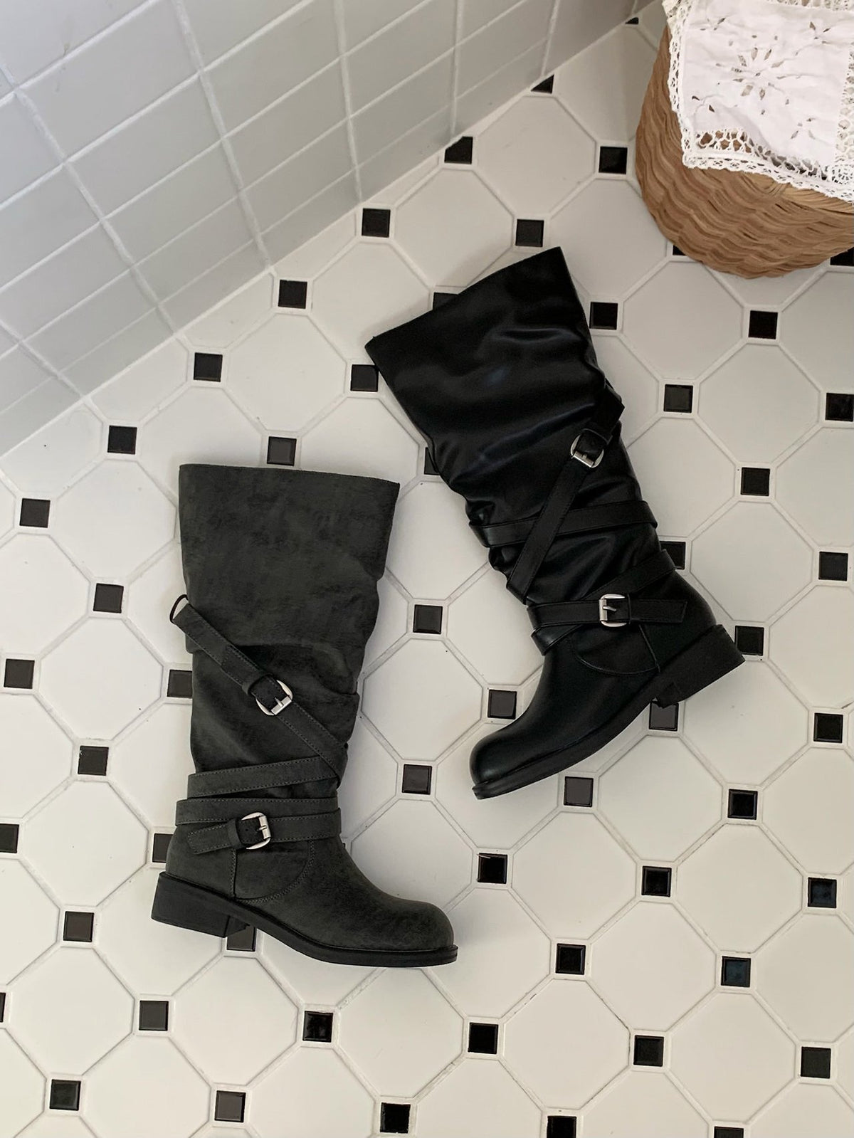 vintage belt boots-2col