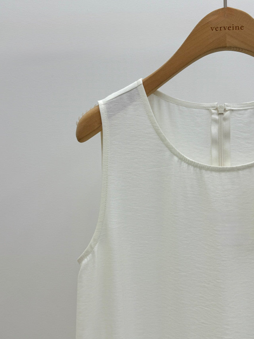 Veine string sleeveless wrap onpiece-2col