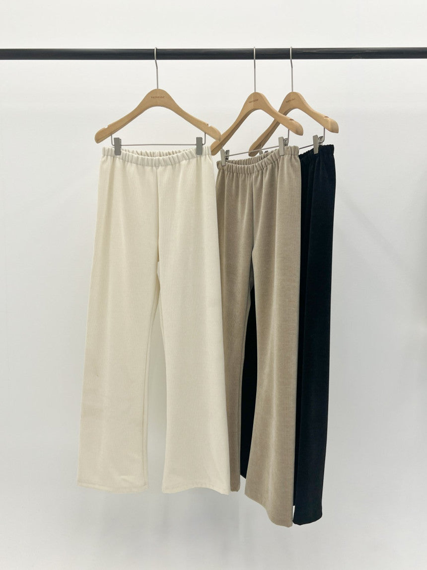 Belua corduroy banding waist pants-3col