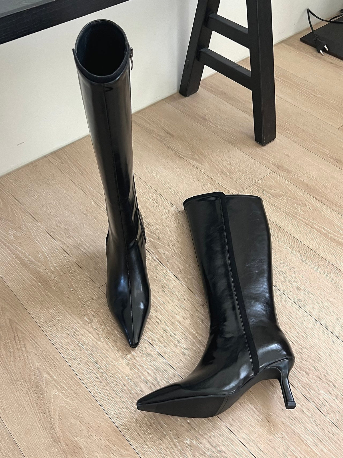 Binding Suede point 7cm Boots-2col