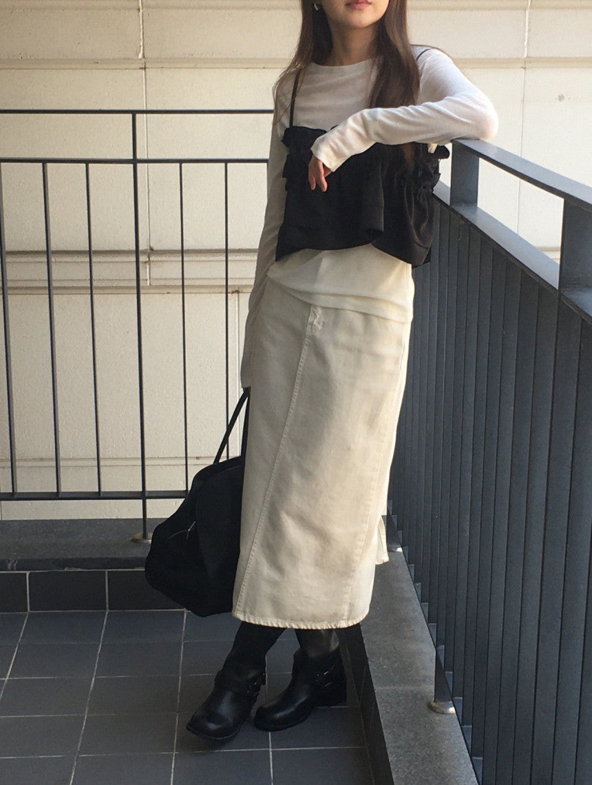 Bully cone dying denim skirt