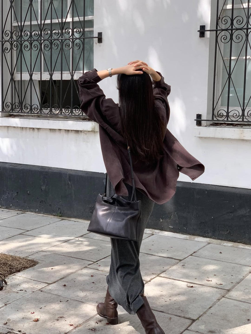 Shine silky blouse-4col