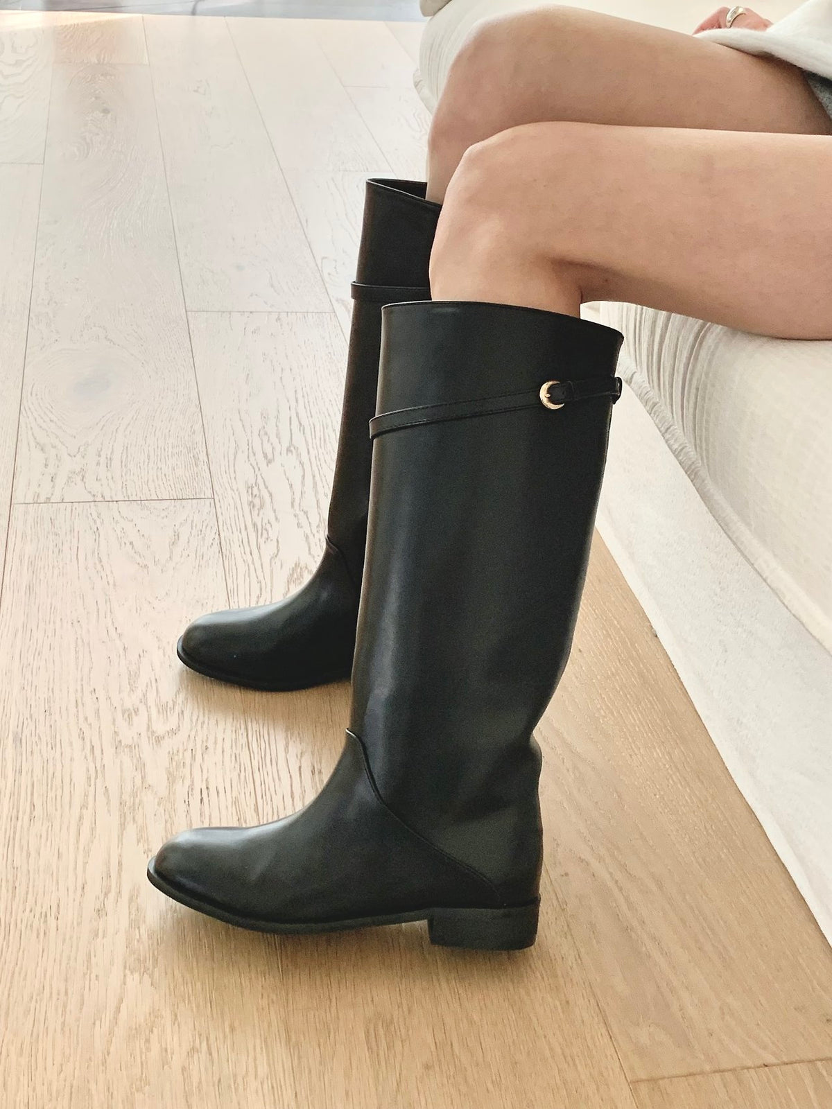 Belted over cuts Long Boots-2col