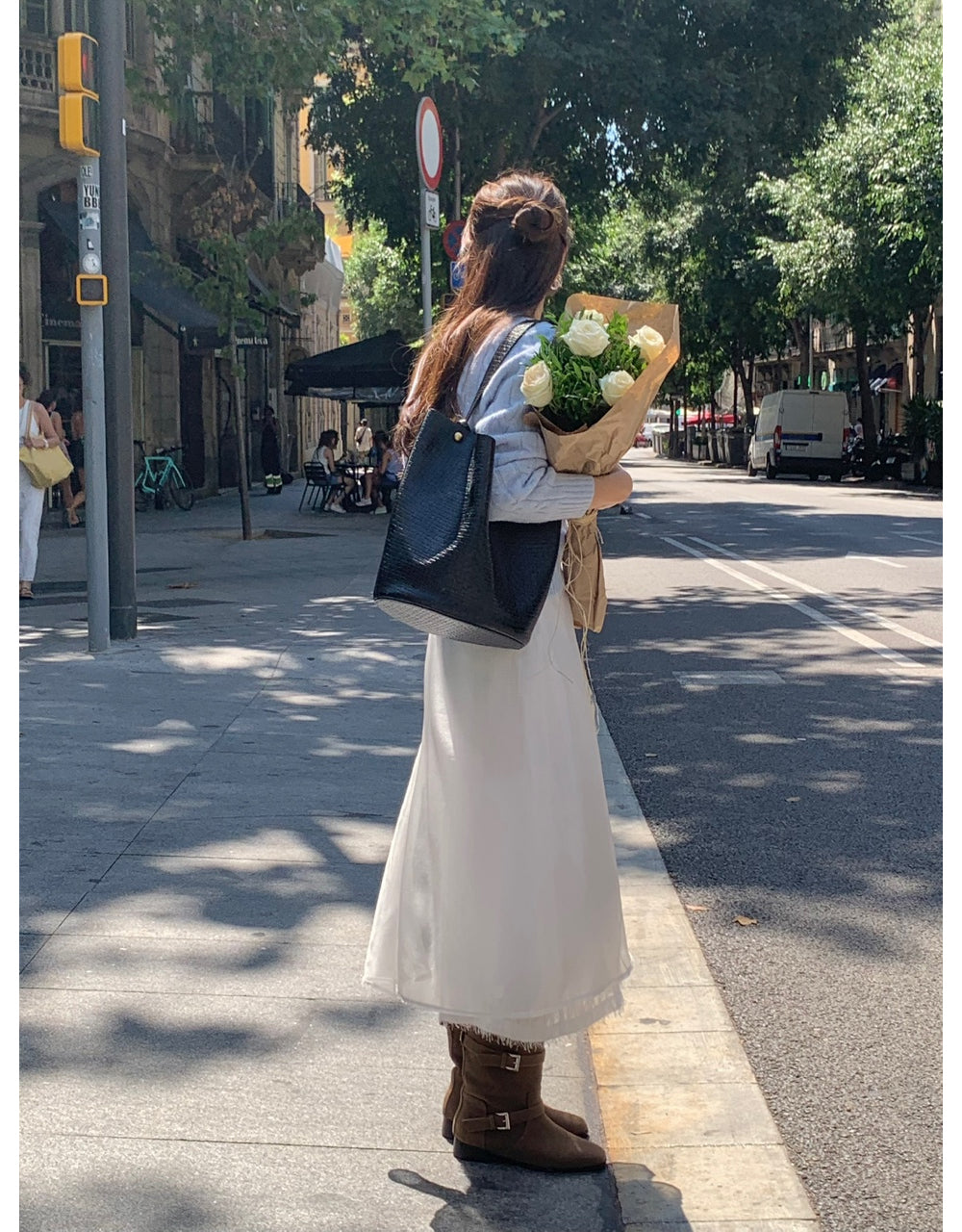 ivory-s即納 Breed layered skirt-2col