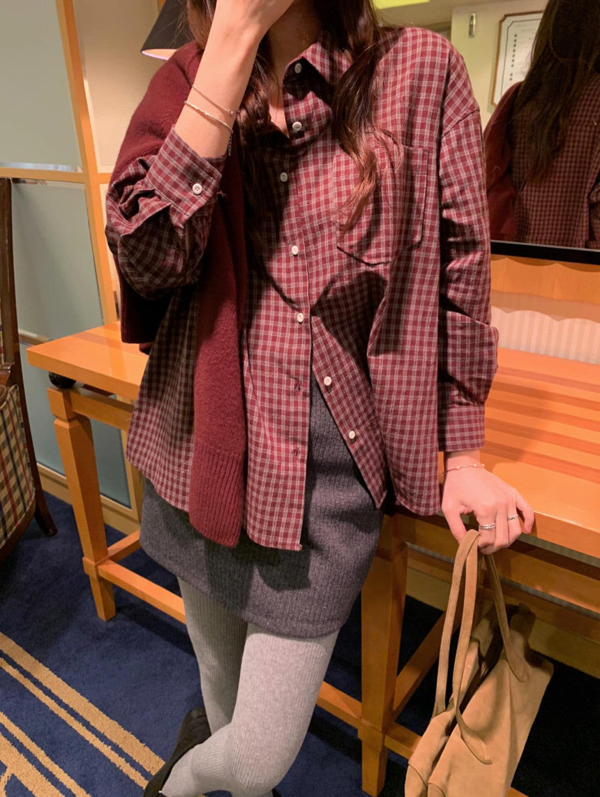 Seattle check shirt-2col