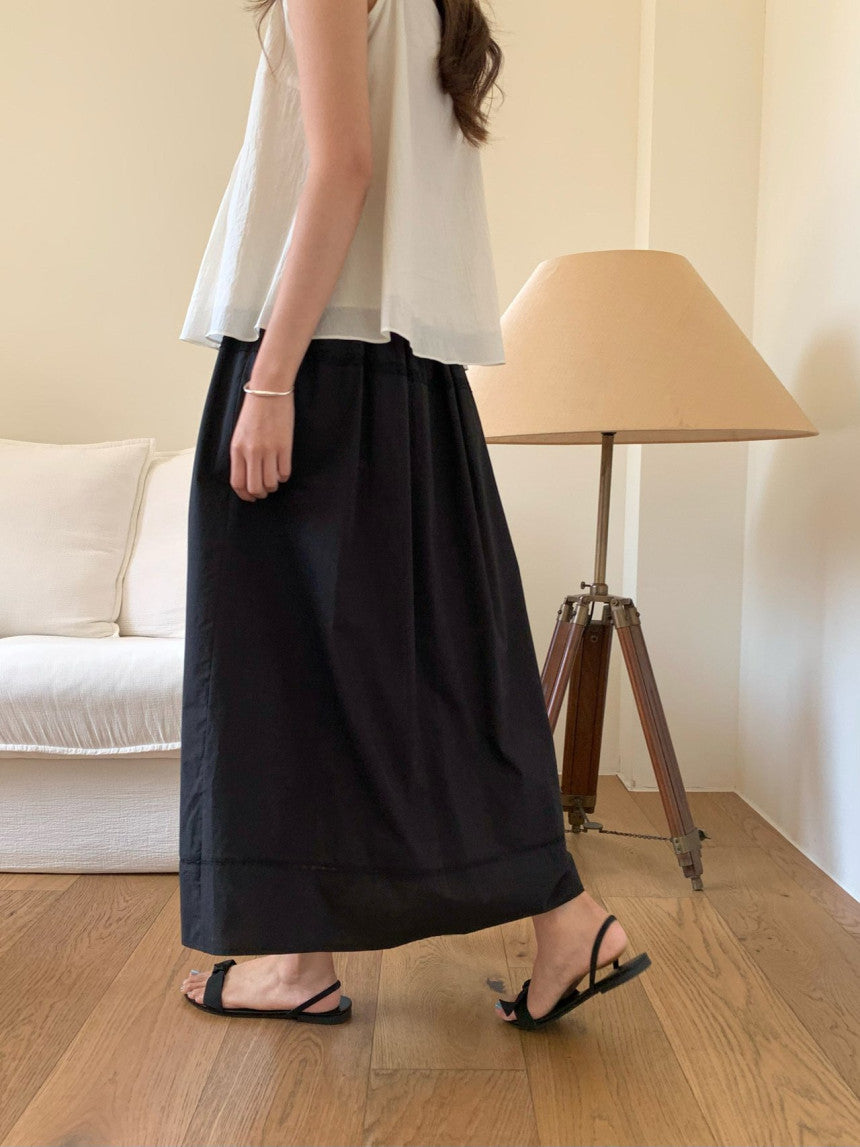 Pli lace full skirt-2col