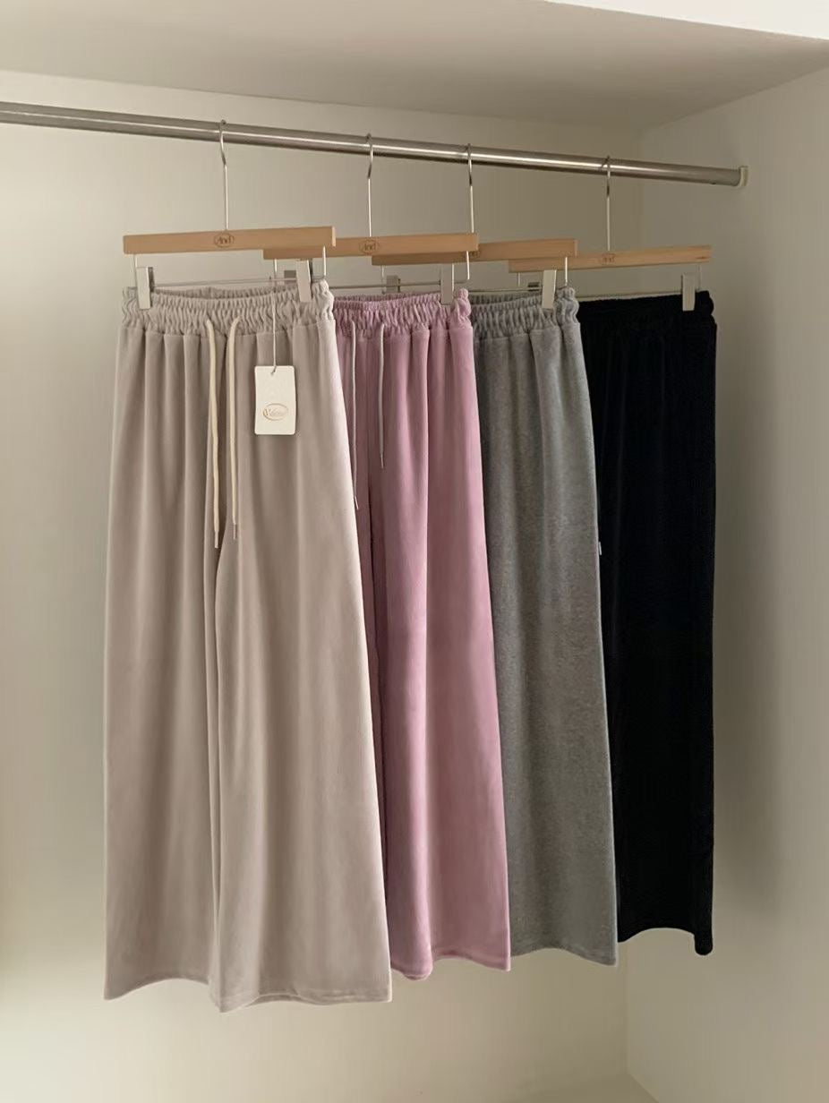 Haimi velua wide pants-4col