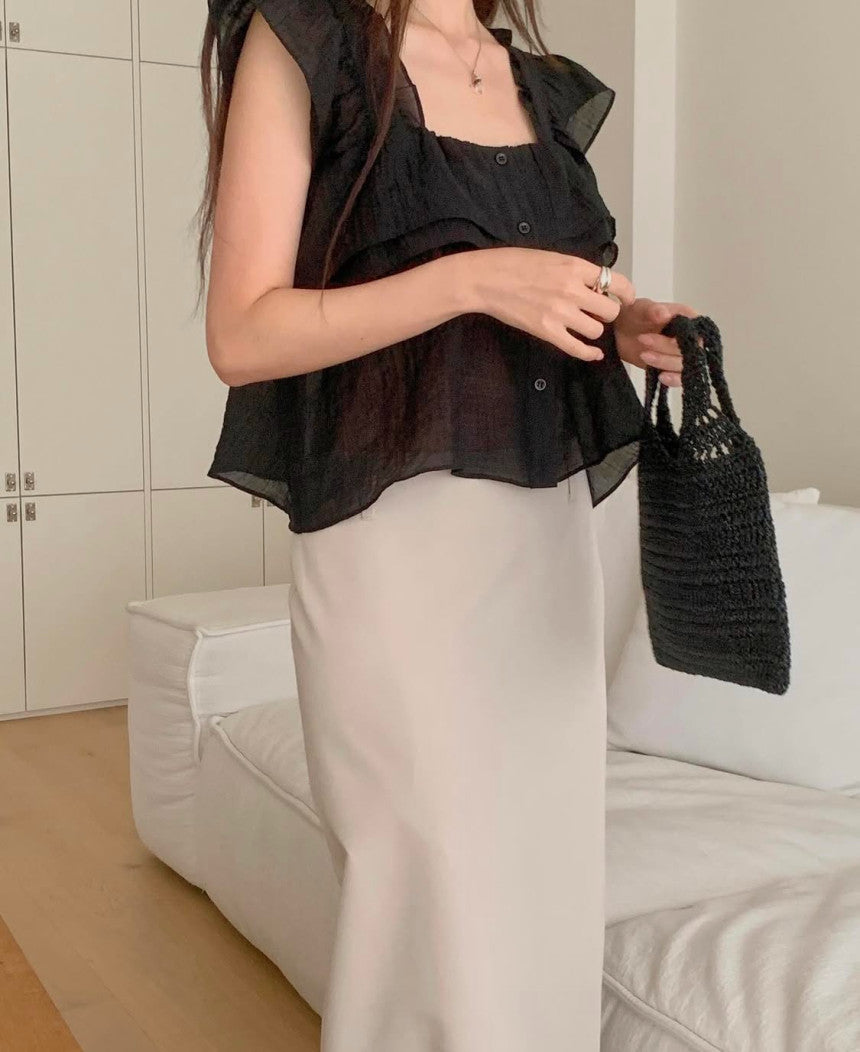 Nature 2way blouse-4col