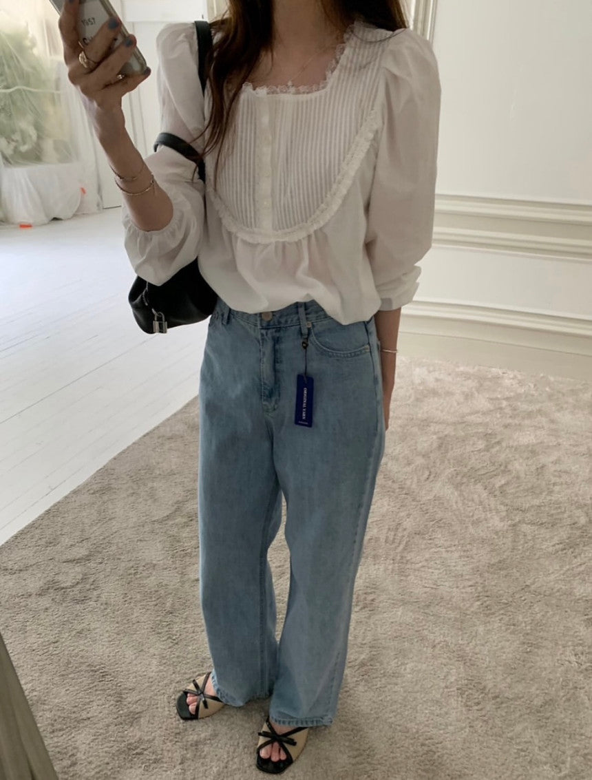 s 即納 Yarn wide denim
